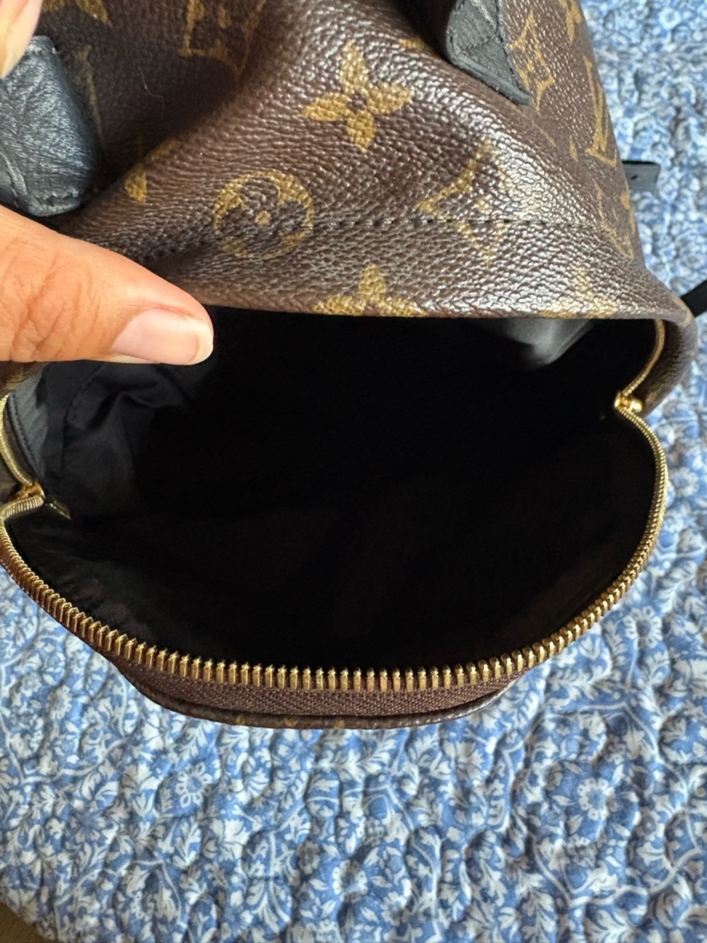 Louis Vuitton Brown/Gold Monogram Mini Backpack Palm Springs PM - Picture 3 of 6